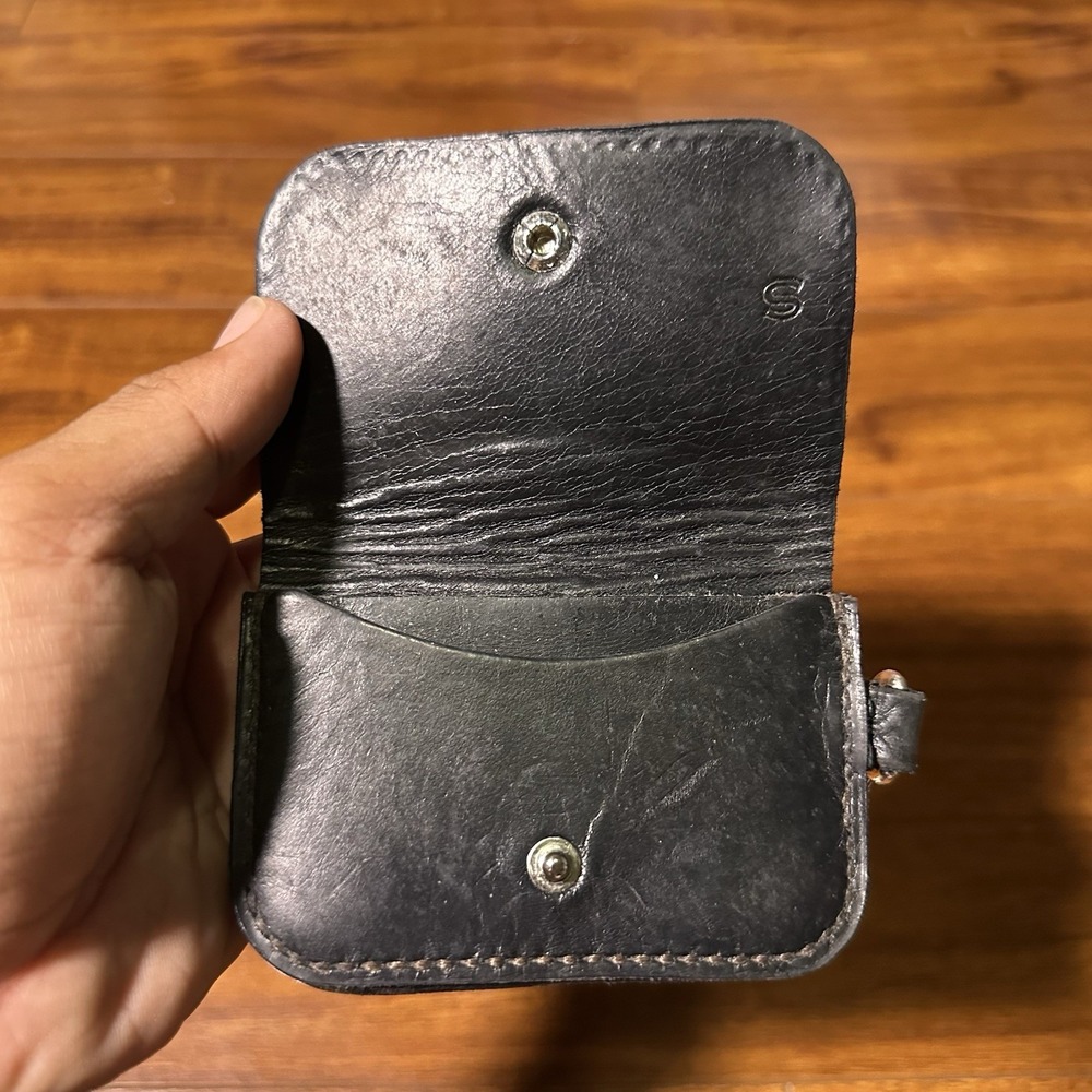 Good Art Hlywd Card Satchel Black Leather - Picture 5 of 6